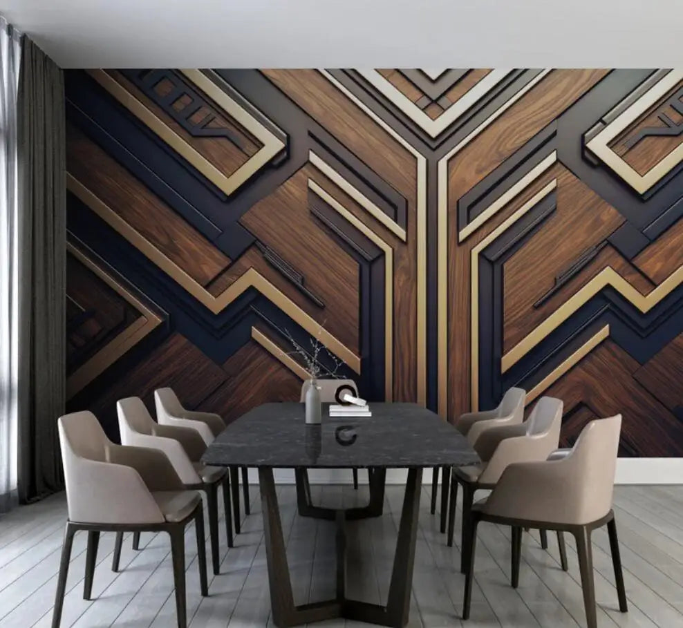 Beibehang Personalize a mais recente decoração de quarto e sala de estar com papel de parede de fundo geométrico abstrato tridimensional