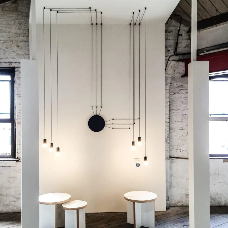 Estilo nórdico led g9 sótão lustre adequado para sala de estar lâmpada pendente cozinha sala jantar luz pingente iluminação interior