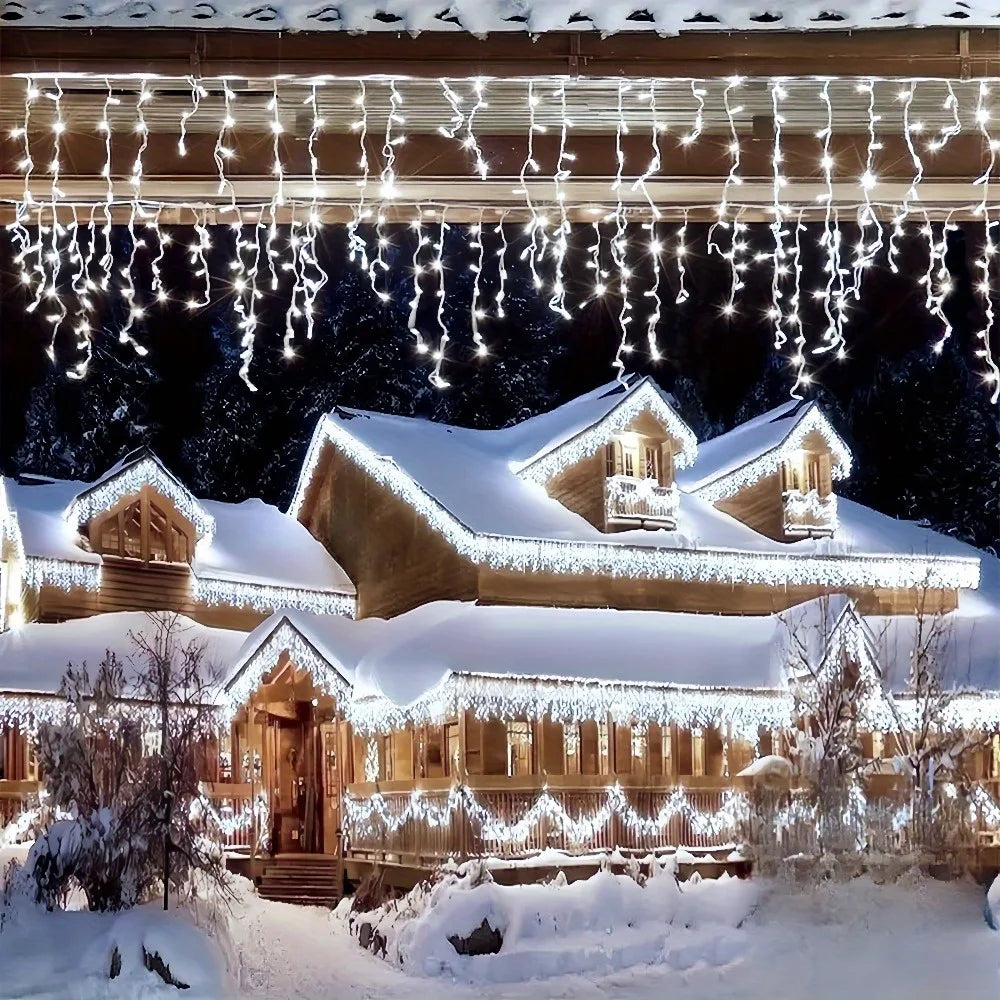 8 modos usb vara de gelo luz corda natal led luz guirlanda interior festa em casa jardim ano novo quarto cortina decoração