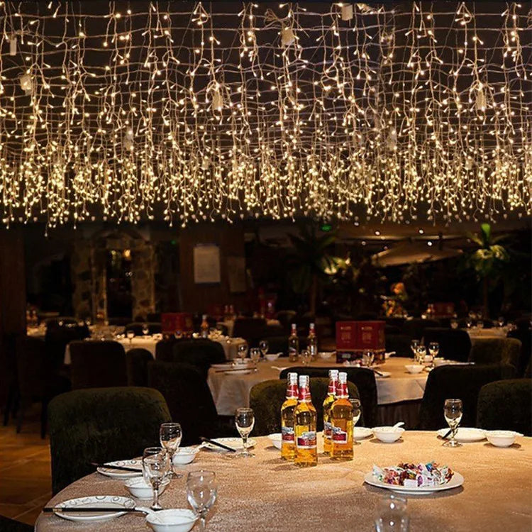 8 modos usb vara de gelo luz corda natal led luz guirlanda interior festa em casa jardim ano novo quarto cortina decoração