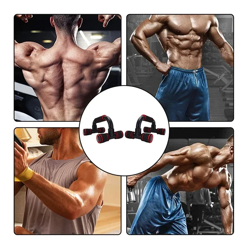 Novos suportes push-up em forma de U para treinamento muscular de fitness familiar e equipamentos de fitness (1 par) - ferramenta de fitness com cabo de esponja