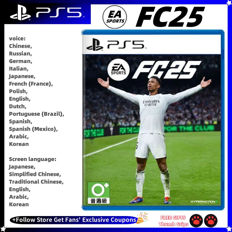 Ps5 jogo cd fc25 playstation5 ps5 genuíno novo jogo cd playstation5 cartão de jogo negócio fc25