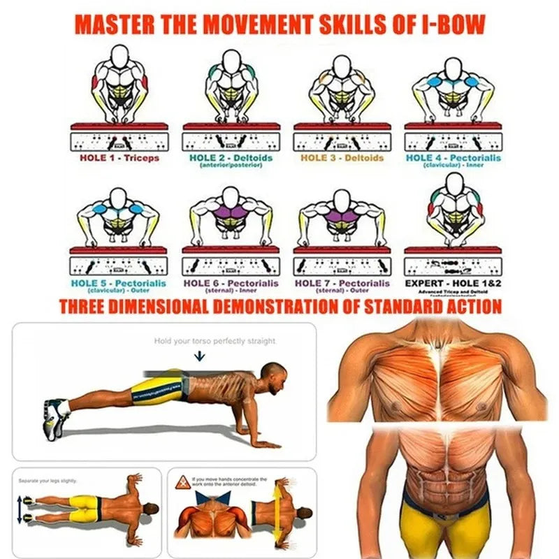 Placa de push-up multifuncional portátil-dispositivo de treinamento de fitness e muscular conjunto de treino em casa dobrável barra de push up resistência