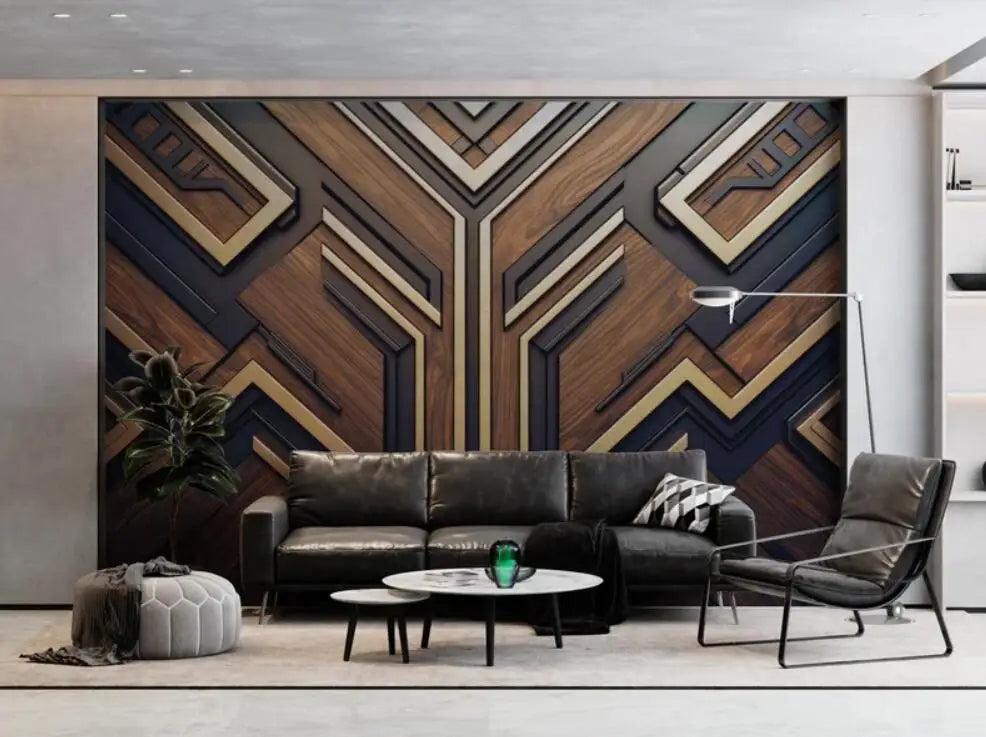 Beibehang Personalize a mais recente decoração de quarto e sala de estar com papel de parede de fundo geométrico abstrato tridimensional