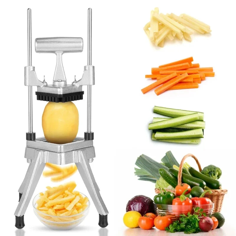 Manual de aço inoxidável comercial Fries Machine, legumes e frutas Chopper, Dicer batata, French Fry Cutters, 1/4 in, 1/2 in, 3/8 in Blades