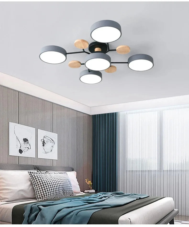Lustre LED com 3 Cores Diferentes, Iluminação Interior, Adequado para Sala de Estar, Quarto, Hotel, Apartamento, Estudo, Decoração do Lar