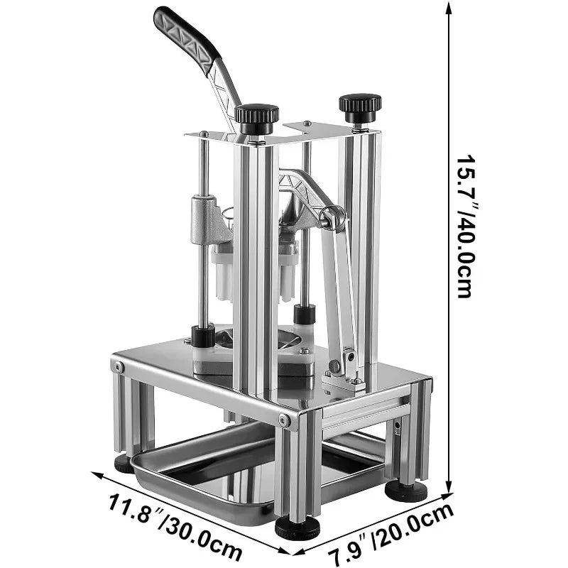 Cortador comercial de batida frita com 4 lâminas de reposição, fatiador de maçã de 1/2" ou 1/4" ou 3/8" de 6 ou 8 pontas ou corer de maçã de 6 wathas
