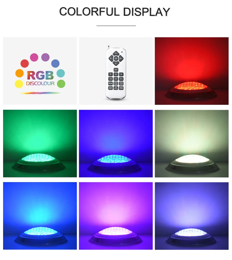 Aço inoxidável led piscina luz ip68 à prova dip68 água 12v ao ar livre rgb luz subaquática lagoa led piscina luz lâmpadas submersíveis