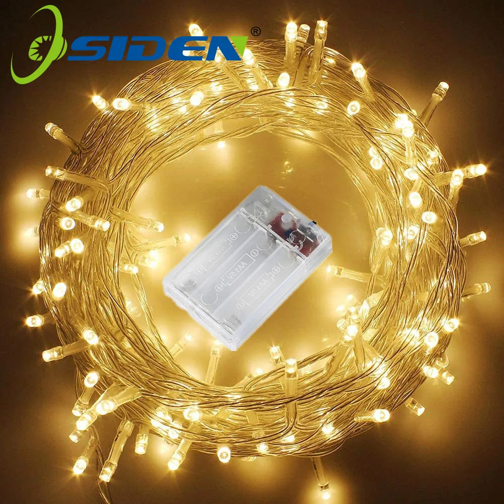 10/20/50/80leds luzes da corda festivas luzes da corda led para o natal dia das bruxas páscoa dia dos namorados eid sem baterias incluídas