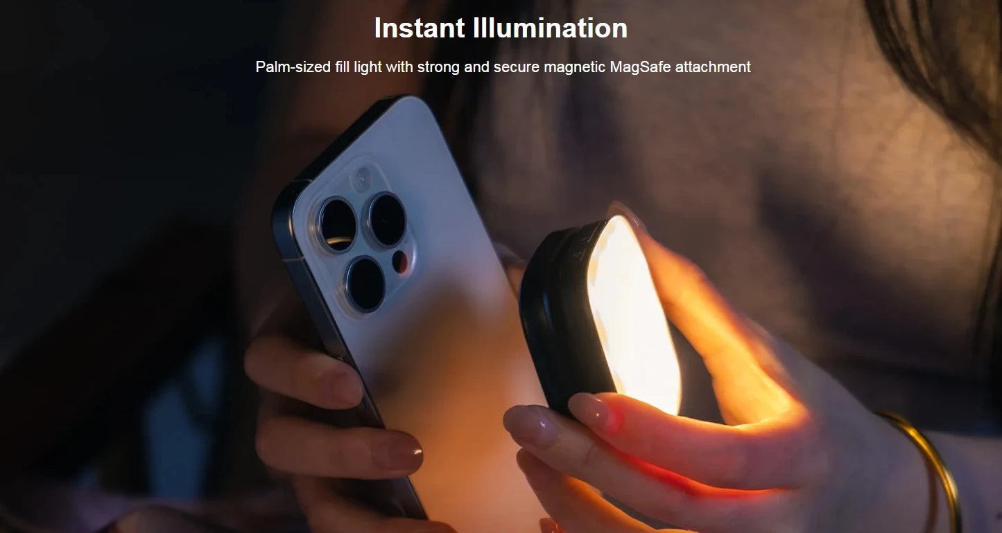 Smallrig vibe p48 telefone selfie luz de bolso luz de preenchimento magnético magsafe para iphone 16 15 14 pro max bi-color led iluminação de vídeo