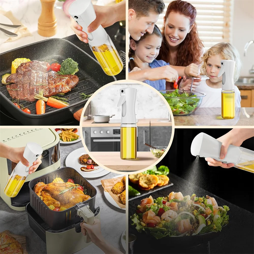 Spray de óleo para cozinhar-dispensador de azeite garrafa pulverizador névoa-reutilizável vinagre de óleo de qualidade alimentar, garrafa de spray acessórios de cozinha