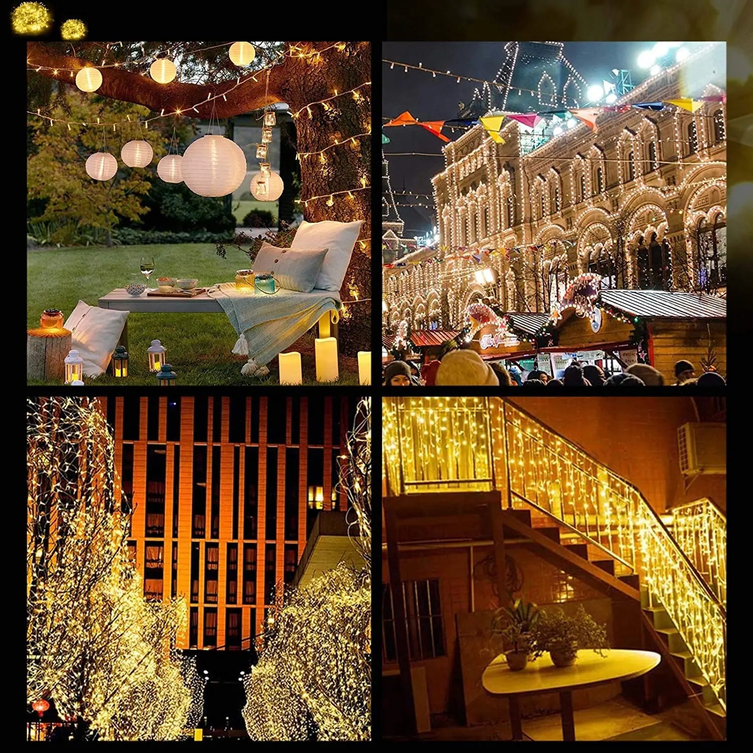 10/20/50/80leds luzes da corda festivas luzes da corda led para o natal dia das bruxas páscoa dia dos namorados eid sem baterias incluídas