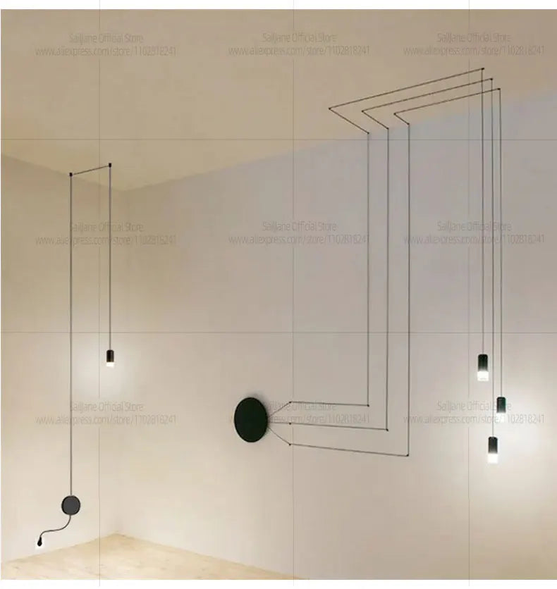 Estilo nórdico led g9 sótão lustre adequado para sala de estar lâmpada pendente cozinha sala jantar luz pingente iluminação interior
