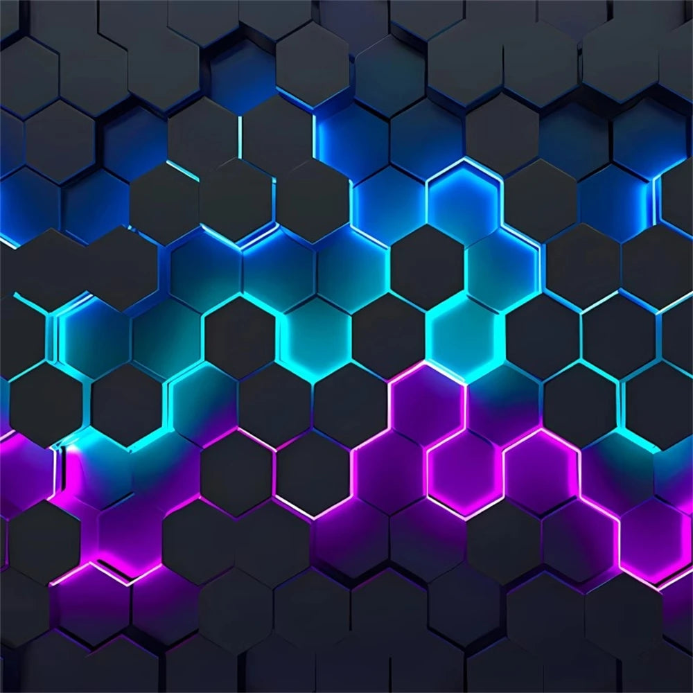 Personalizado geométrico hexágono papel de parede mural moderno e minimalista abstrato geométrico linhas douradas retro fundo 3d ktv