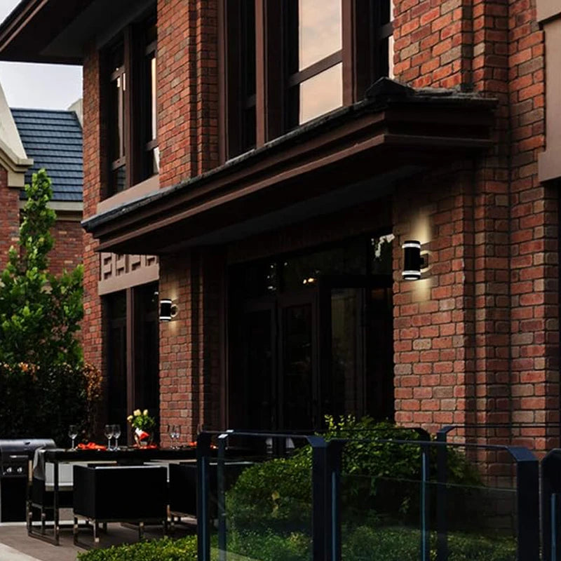 Led luzes de parede ao ar livre e27 para cima para baixo arandela exterior ip65 à prova dip65 água led arandela lâmpada para varanda porta da frente jardim lâmpada parede