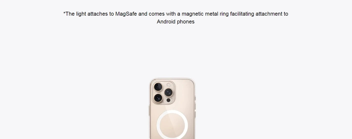 Smallrig vibe p48 telefone selfie luz de bolso luz de preenchimento magnético magsafe para iphone 16 15 14 pro max bi-color led iluminação de vídeo
