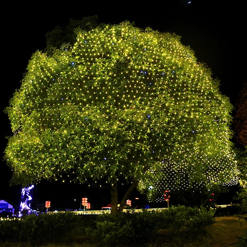 3x2m luz de natal rede malha cortina luzes decoração festa casamento ao ar livre lâmpada à prova dwaterproof água cortina luz