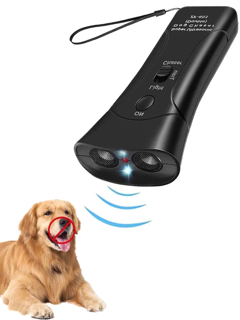 Dispositivo ultrassônico para treinamento de cães, dissuasor eletrônico para cães/dispositivos de controle de latidos, ferramenta de treinamento para parar de latir, repelente sônico para cães