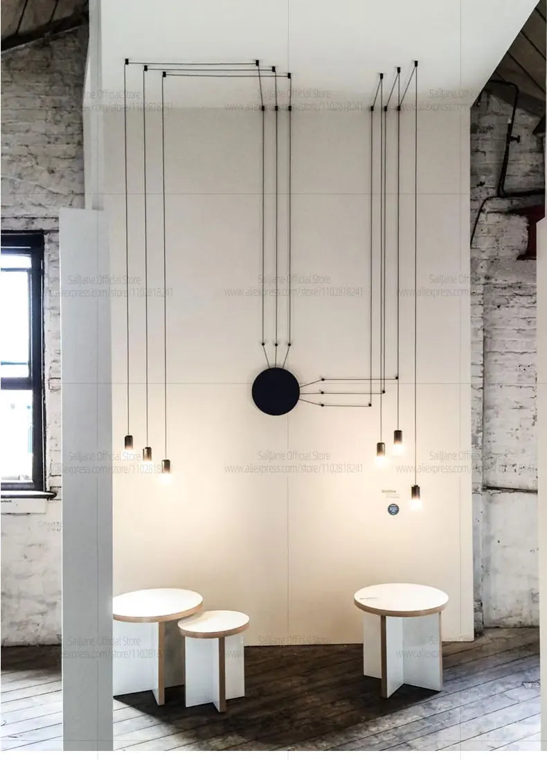 Estilo nórdico led g9 sótão lustre adequado para sala de estar lâmpada pendente cozinha sala jantar luz pingente iluminação interior