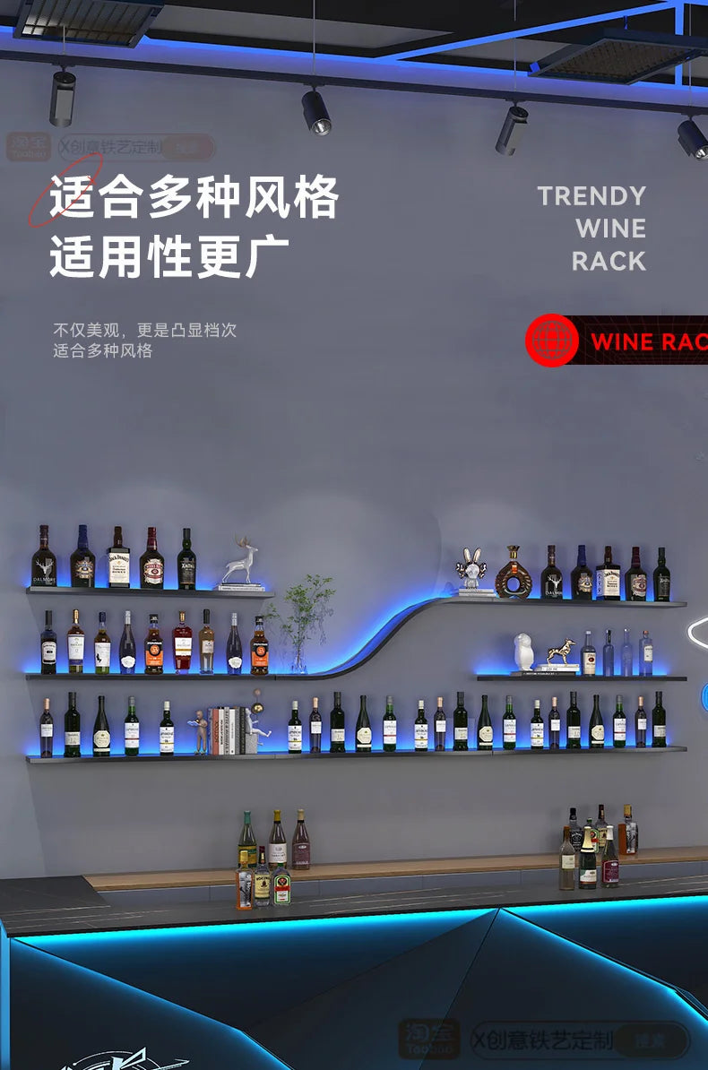 Armário de bar moderno, armário de uísque, exibição de vidro, móveis para bar doméstico, unidade de armazenamento de vinho, montagem na parede, móveis de exposição