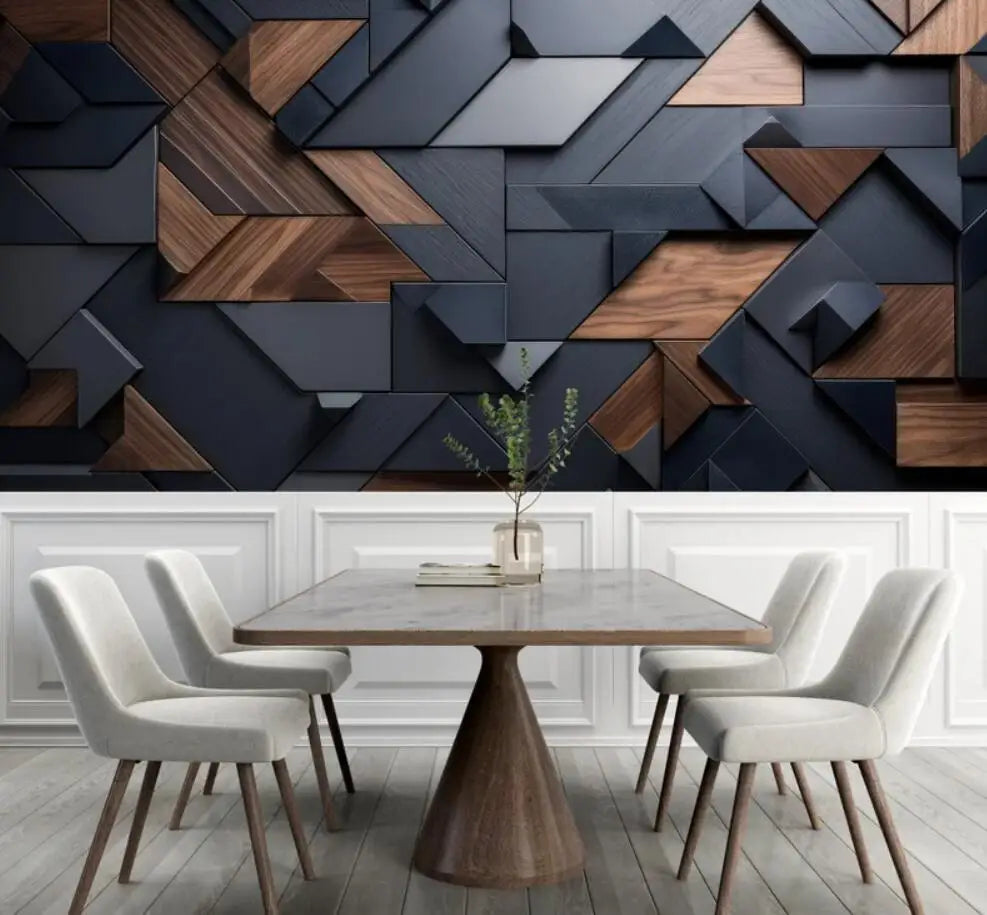 Beibehang Personalize a mais recente decoração de quarto e sala de estar com papel de parede de fundo geométrico abstrato tridimensional