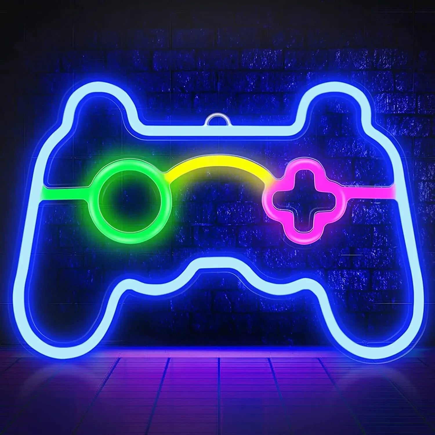 Gamepad sinal de néon para gamer sala parede decoração para casa azul led night light playstation bar jogo hall lâmpada presentes legais