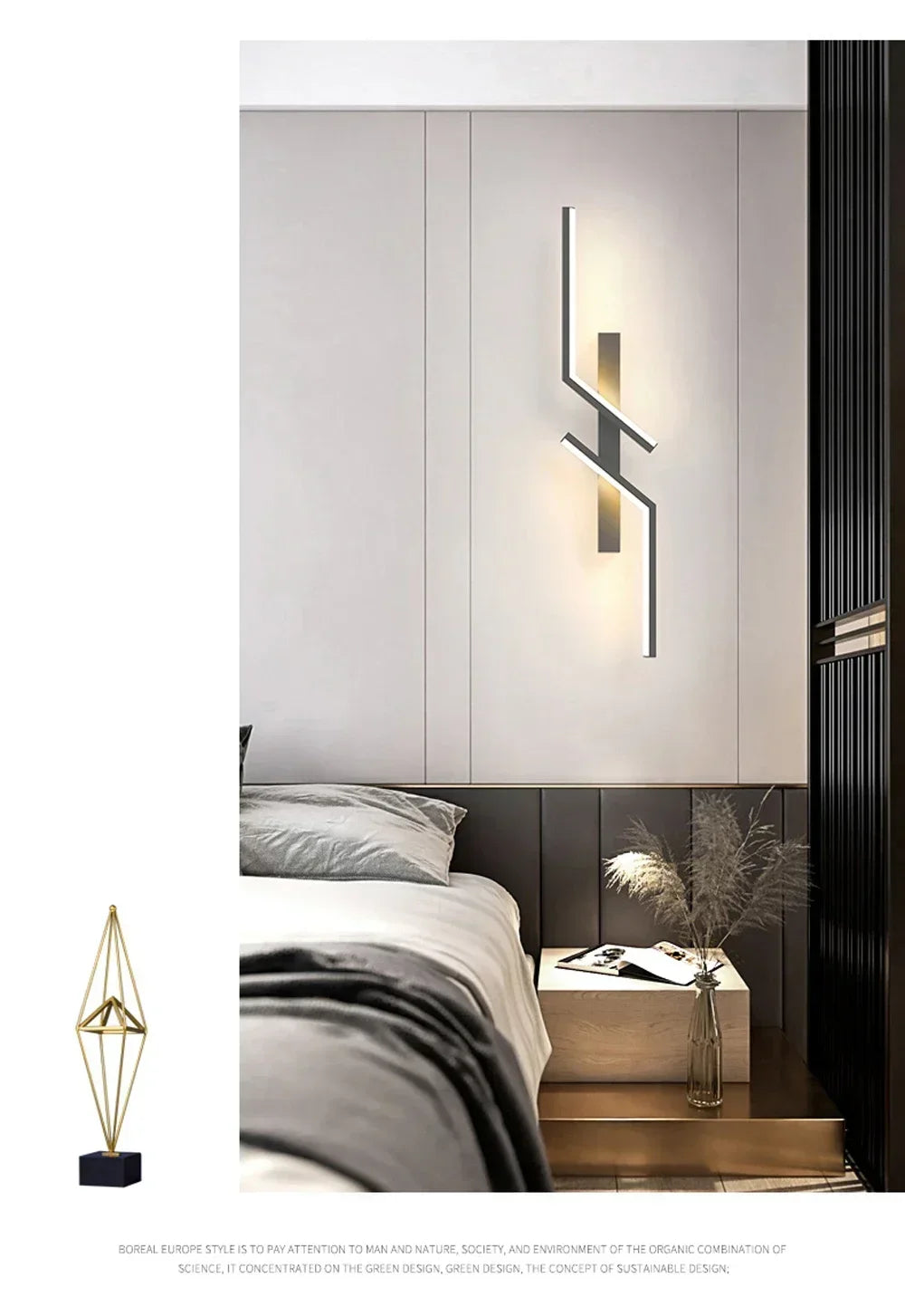Moderna lâmpada de parede led 100/120cm tira longa arandela sala estar quarto cabeceira barra decoração casa controle remoto led lustre