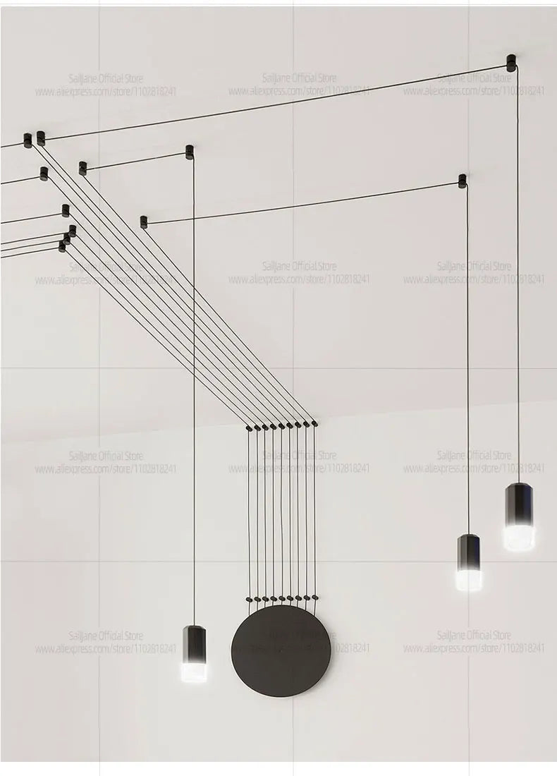 Estilo nórdico led g9 sótão lustre adequado para sala de estar lâmpada pendente cozinha sala jantar luz pingente iluminação interior