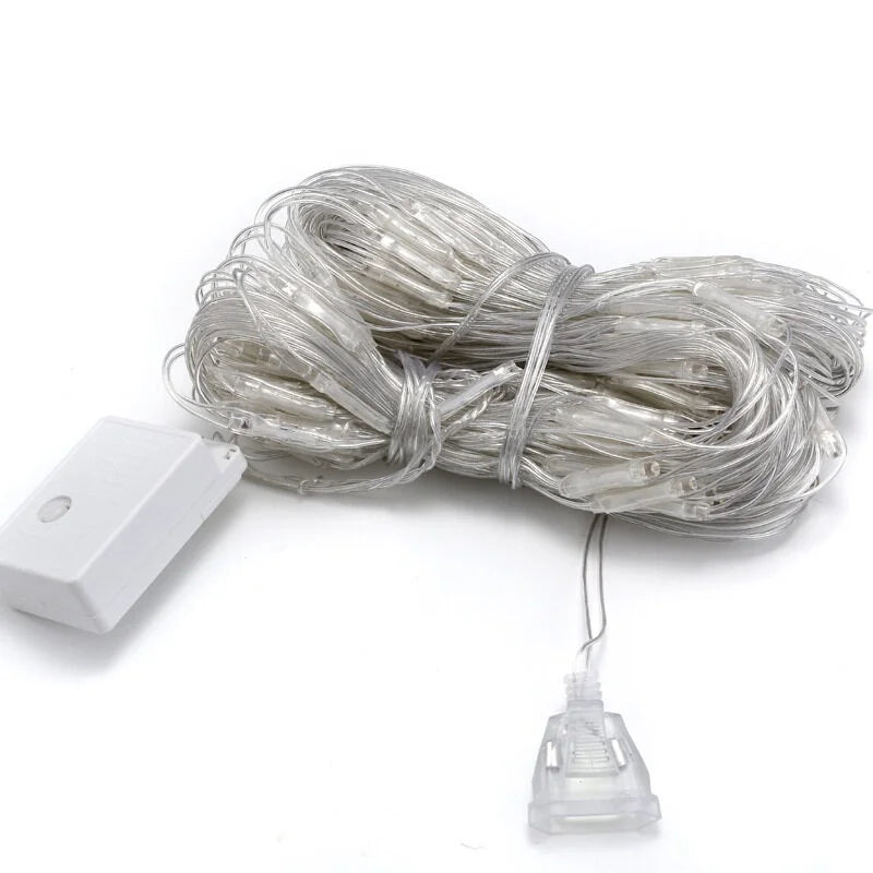 3x2m luz de natal rede malha cortina luzes decoração festa casamento ao ar livre lâmpada à prova dwaterproof água cortina luz