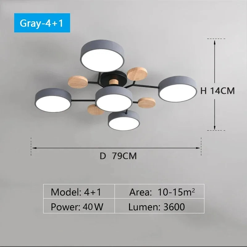 Lustre LED com 3 Cores Diferentes, Iluminação Interior, Adequado para Sala de Estar, Quarto, Hotel, Apartamento, Estudo, Decoração do Lar