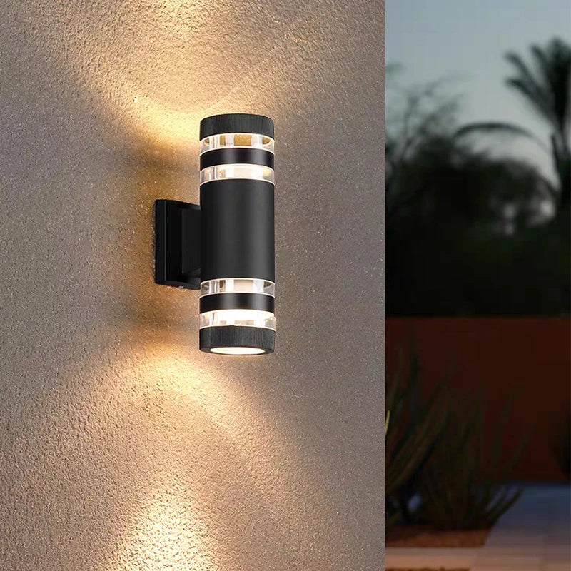 Led luzes de parede ao ar livre e27 para cima para baixo arandela exterior ip65 à prova dip65 água led arandela lâmpada para varanda porta da frente jardim lâmpada parede