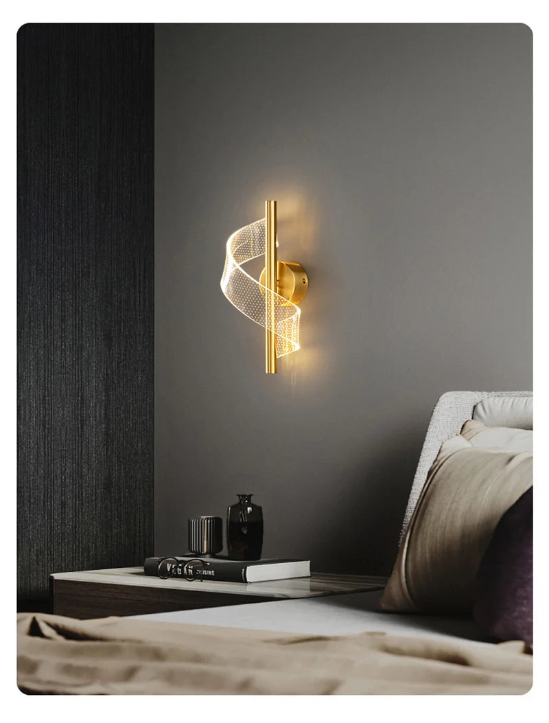 Nordic conduziu a lâmpada de parede iluminação interior para o quarto cabeceira sala fundo luz parede moderna decoração interior arandelas
