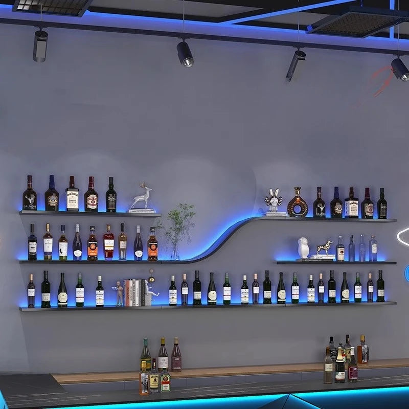 Armário de bar moderno, armário de uísque, exibição de vidro, móveis para bar doméstico, unidade de armazenamento de vinho, montagem na parede, móveis de exposição