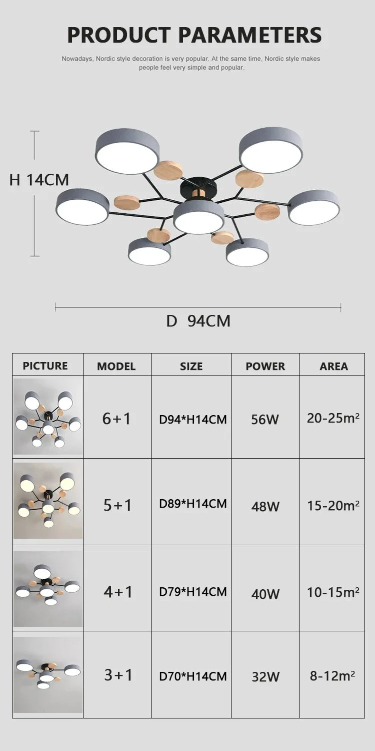 Lustre LED com 3 Cores Diferentes, Iluminação Interior, Adequado para Sala de Estar, Quarto, Hotel, Apartamento, Estudo, Decoração do Lar