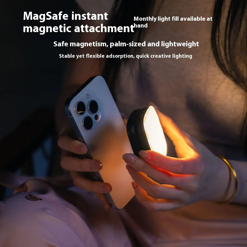 Smallrig luz magnética do telefone, p48 bicolor regulável led luz de preenchimento dobrável magsafe beleza lâmpada painel macio, para iphone16/android