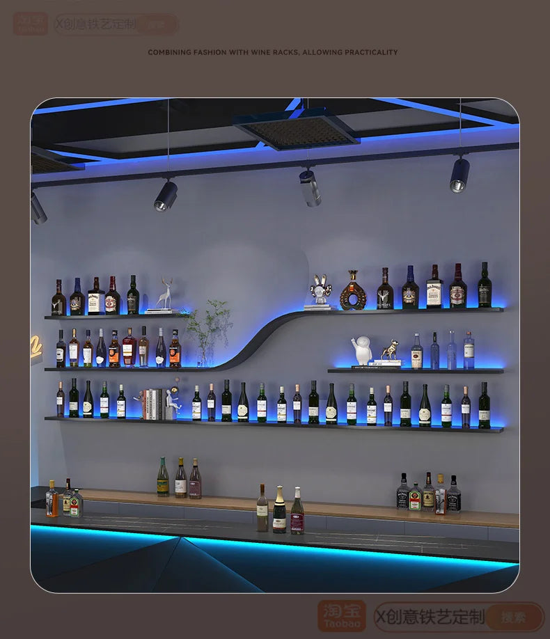 Armário de bar moderno, armário de uísque, exibição de vidro, móveis para bar doméstico, unidade de armazenamento de vinho, montagem na parede, móveis de exposição