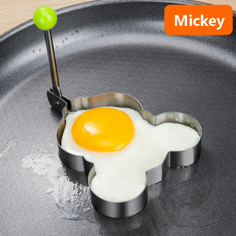 Molde De Ovo Frito De Aço Inoxidável, Fabricante De Panquecas De Coração, Cozimento Ao Pequeno Almoço, Anéis De Omelete, Cozinhar Ferramentas, Acessórios De Cozinha, Gadget, Novo