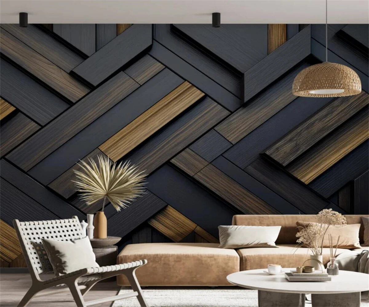 Beibehang Personalize a mais recente decoração de quarto e sala de estar com papel de parede de fundo geométrico abstrato tridimensional