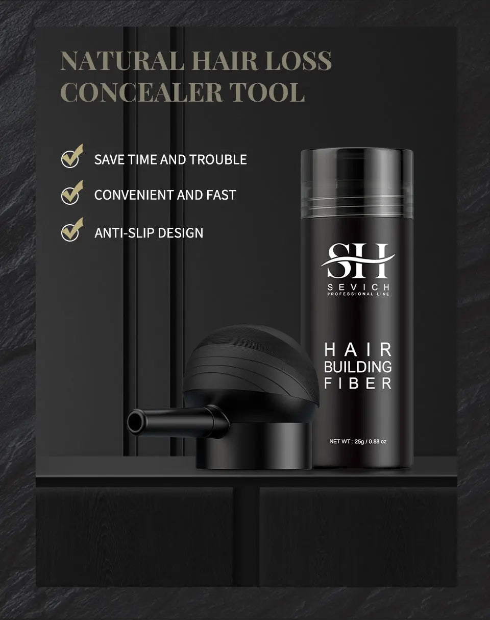 3 pçs conjunto de fibras de cabelo queratina construção do cabelo estilo em pó perda de cabelo instantâneo recrescimento espessamento pós linha fina barba enchimento