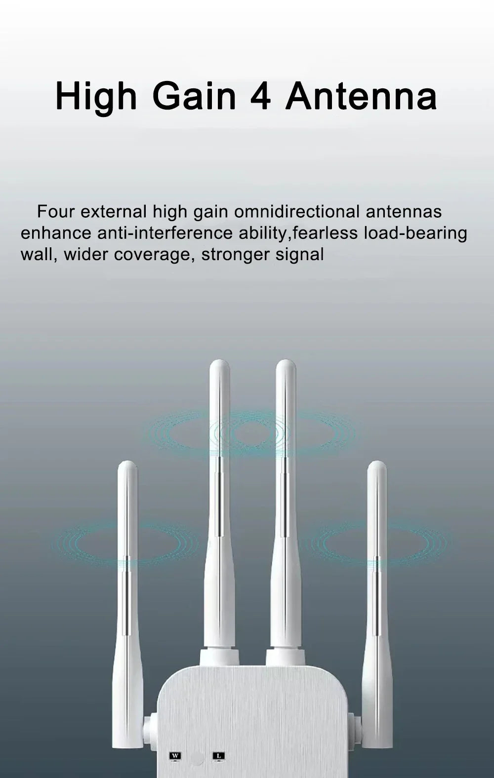 Novo repetidor wi-fi de 1200mbps, extensor sem fio, impulsionador wi-fi 5g, 2.4g, amplificador de rede de banda dupla, sinal de longo alcance, roteador wi-fi para casa