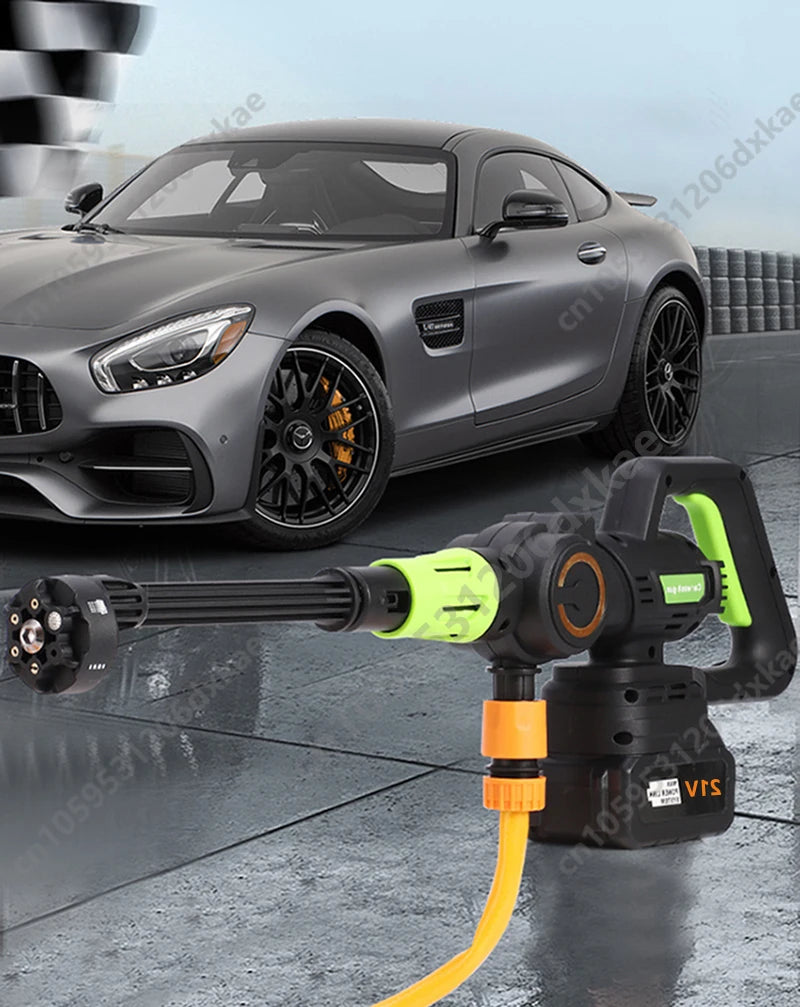 Máquina de lavar carro elétrica sem escova, 21v, alta tensão, pistola de água, sem fio, alta potência, máquina de limpeza