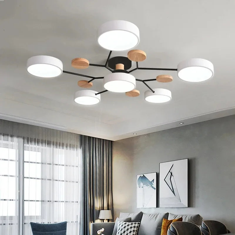 Lustre LED com 3 Cores Diferentes, Iluminação Interior, Adequado para Sala de Estar, Quarto, Hotel, Apartamento, Estudo, Decoração do Lar