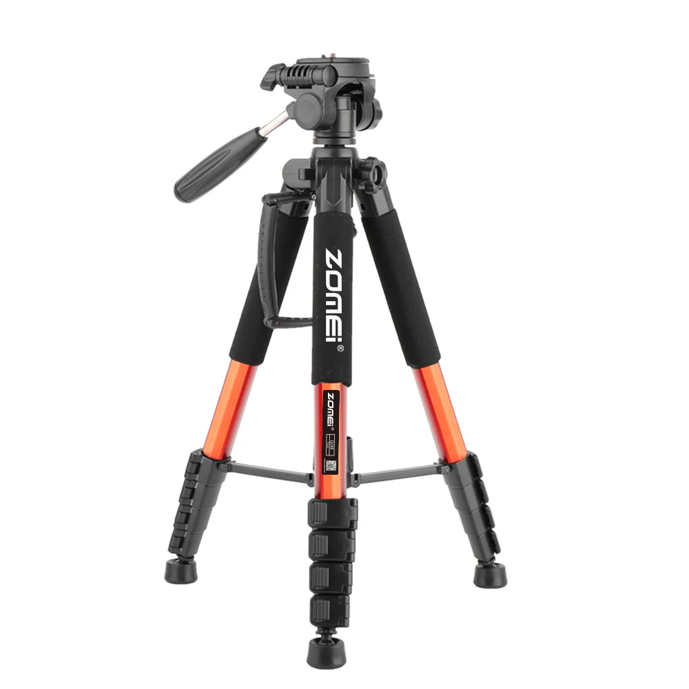 Zomei Q188 188cm Acessórios de fotografia profissional câmera de vídeo tripé DSLR para telefone com suporte para telefone