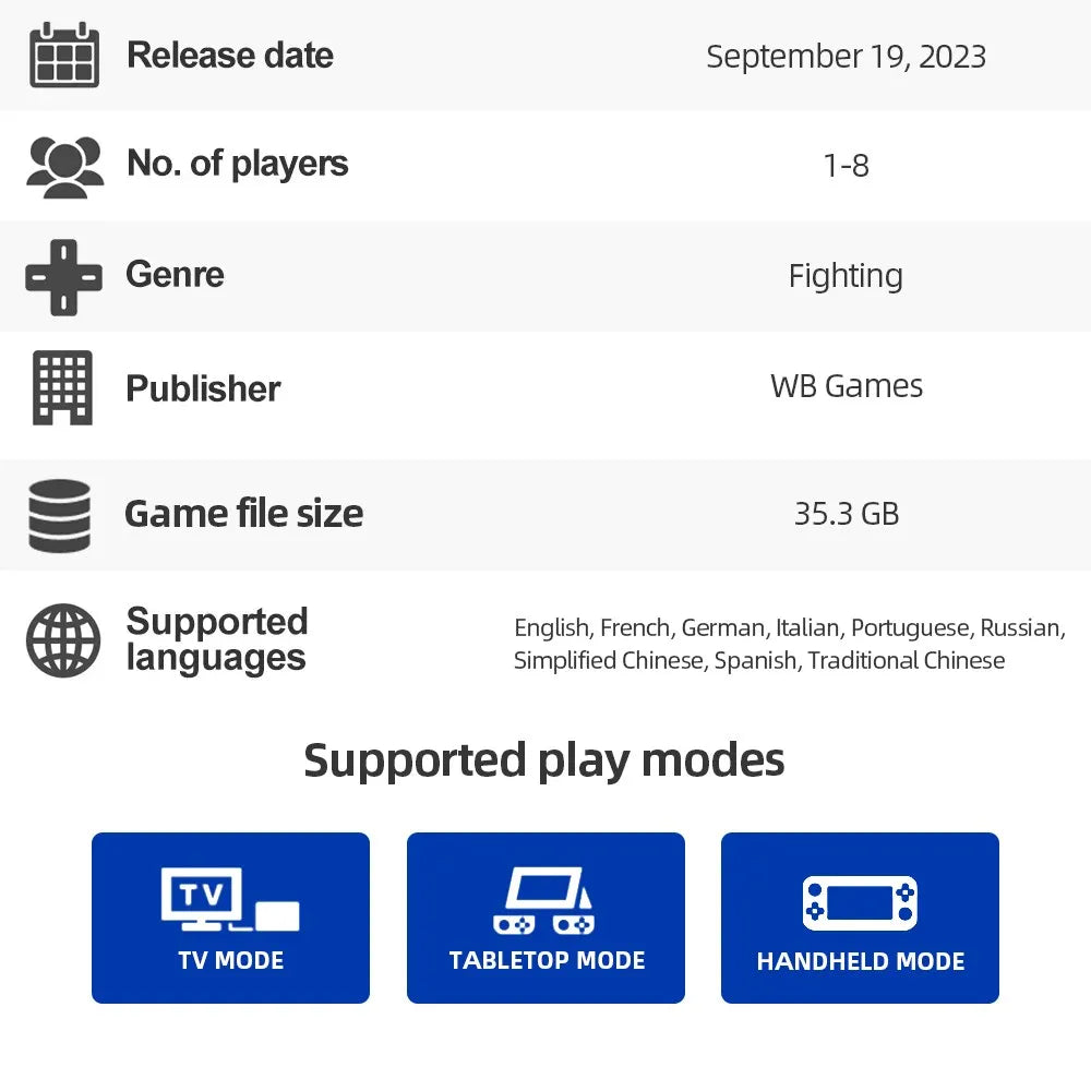 Mortal Kombat 1 - Cartucho físico de jogo Nintendo Switch para Nintendo Switch OLED Lite 100% novo original