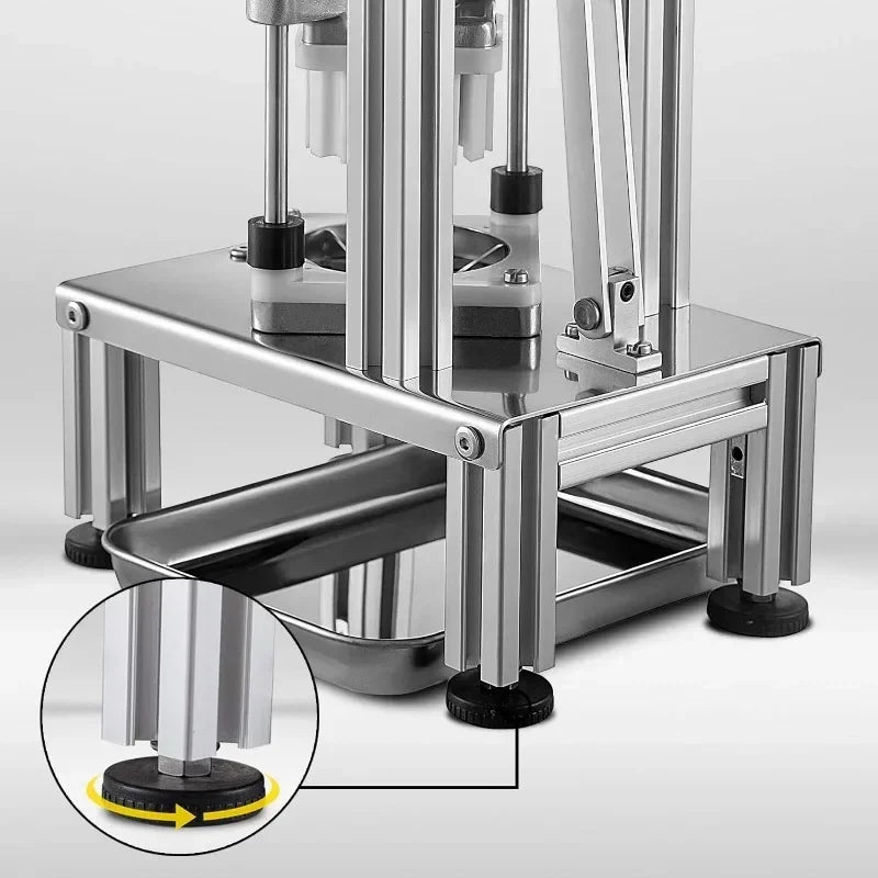 Cortador comercial de batida frita com 4 lâminas de reposição, fatiador de maçã de 1/2" ou 1/4" ou 3/8" de 6 ou 8 pontas ou corer de maçã de 6 wathas
