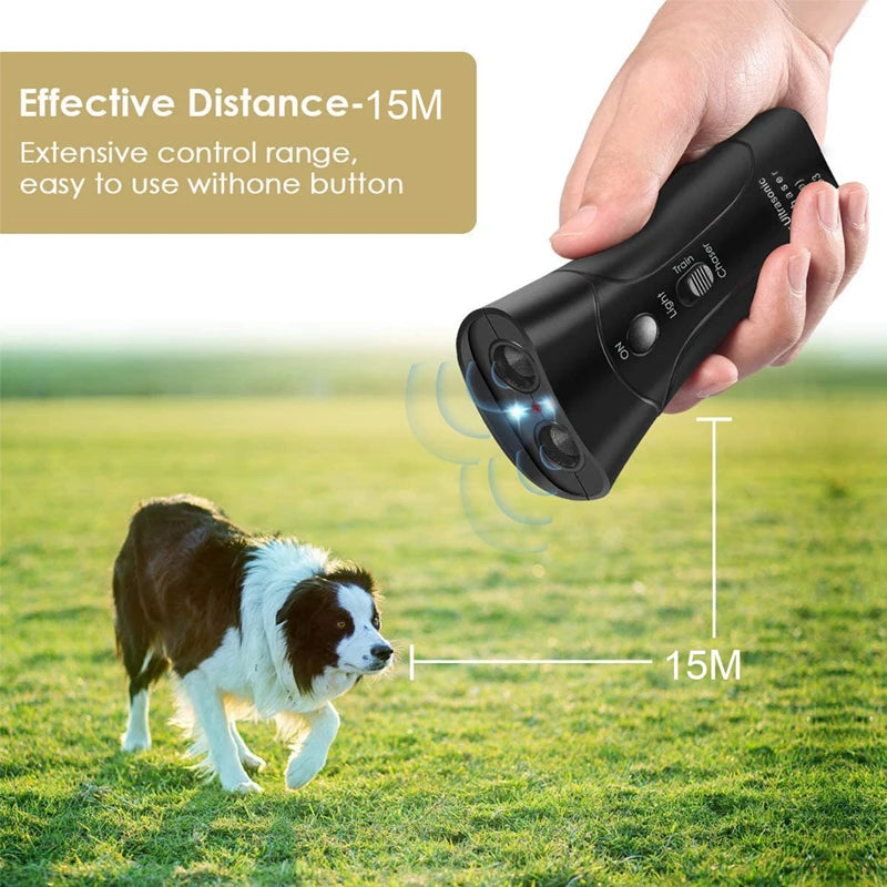 Dispositivo ultrassônico para treinamento de cães, dissuasor eletrônico para cães/dispositivos de controle de latidos, ferramenta de treinamento para parar de latir, repelente sônico para cães