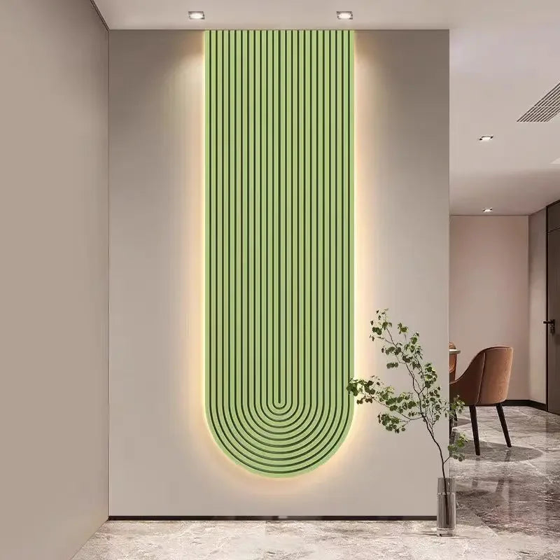 Casa moderna conduziu a lâmpada de parede linha minimalista mural luz decoração sala estar fundo luminárias parede montado lâmpadas