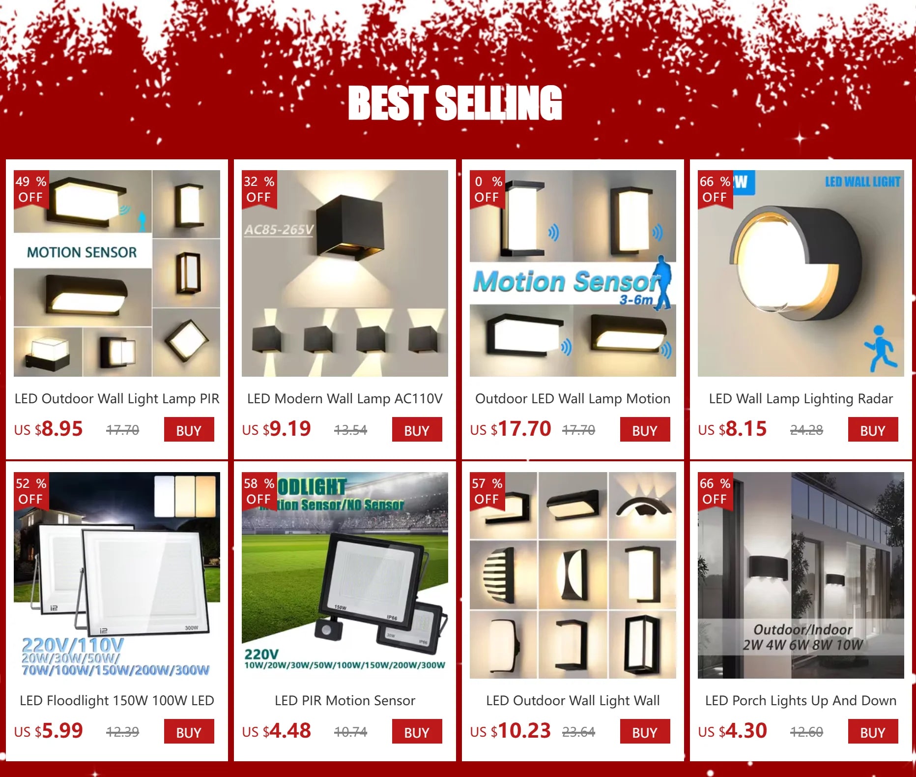 Lâmpada de parede led iluminação radar sensor movimento AC85-265V 6/12w branco quente branco frio adequado para decoração casa ao ar livre indoor