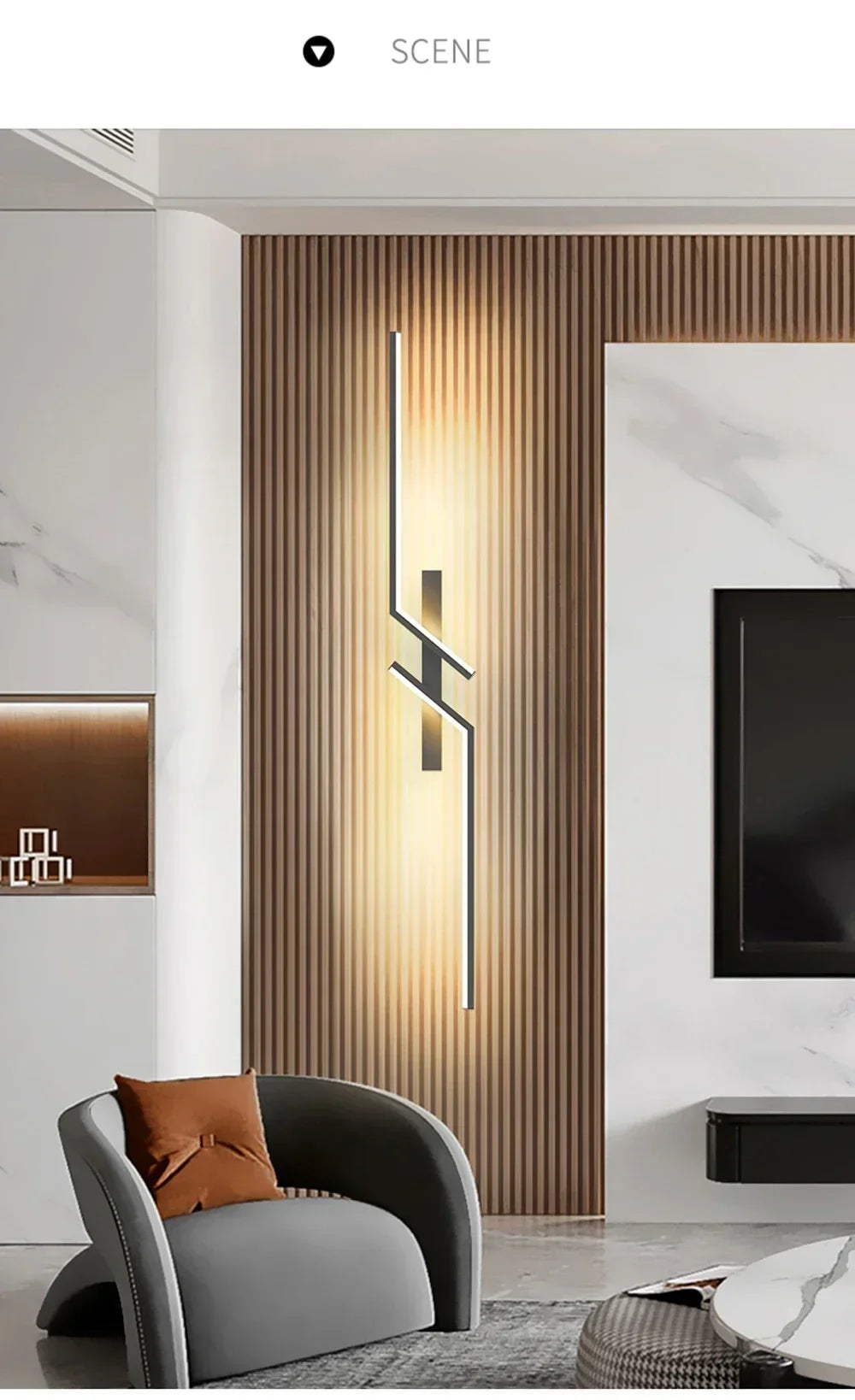 Moderna lâmpada de parede led 100/120cm tira longa arandela sala estar quarto cabeceira barra decoração casa controle remoto led lustre
