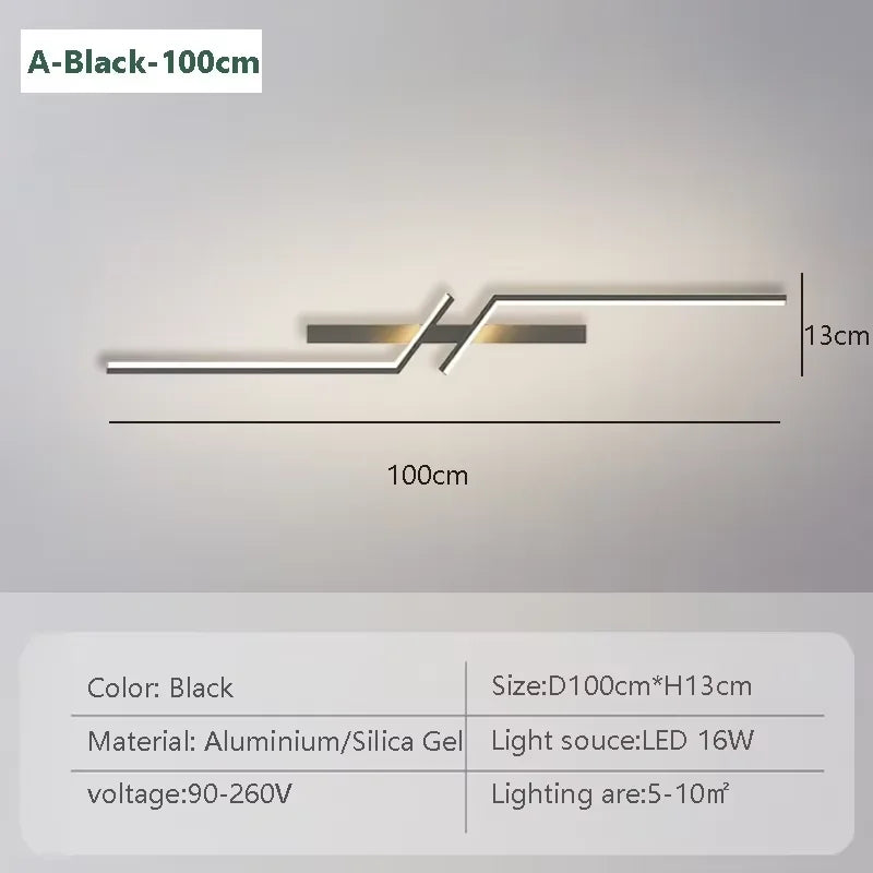 Moderna lâmpada de parede led 100/120cm tira longa arandela sala estar quarto cabeceira barra decoração casa controle remoto led lustre